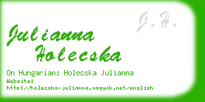 julianna holecska business card